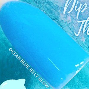 Sparkle & Co .25 ounce nail Dip Powder-DOTD April 15 Dolphin-ately (Glow)